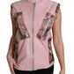 Stunning Pink Sleeveless Leather Vest