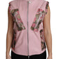 Stunning Pink Sleeveless Leather Vest