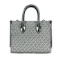 Mirella Signature Small Top Zip Tote Bag Silver