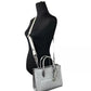 Mirella Signature Small Top Zip Tote Bag Silver