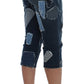 Chic Blue Patchwork Denim Shorts