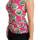 Sicilian Cake Print Sleeveless Silk Top