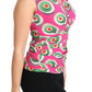 Sicilian Cake Print Sleeveless Silk Top