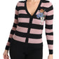 Elegant Floral Embroidered Cashmere Cardigan