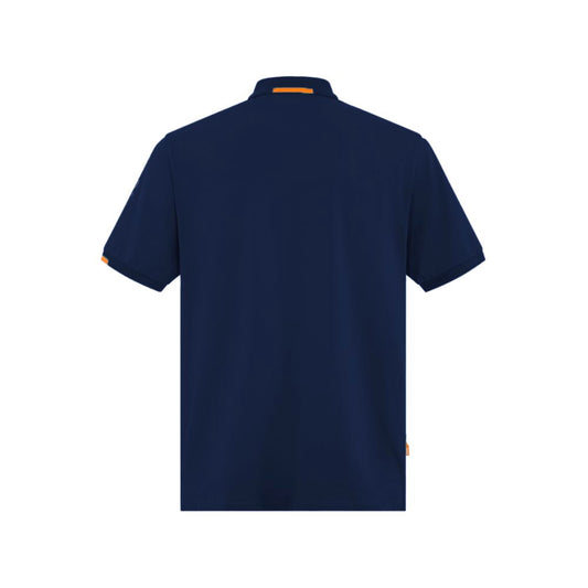 Blue Cotton Polo Shirt
