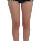 Crystal Sequined Silk High Waist Shorts