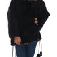 Elegant Black Lamb Fur Short Coat