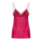 Fuchsia Silk Tops & T-Shirt