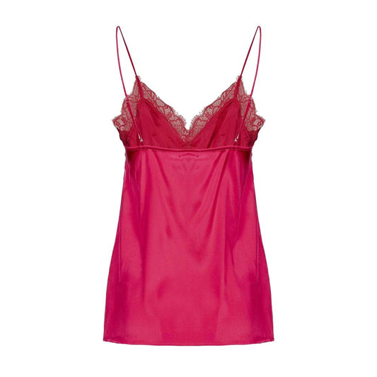 Fuchsia Silk Tops & T-Shirt