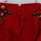 Enchanted Sicilian Rose Embroidered Mini Shorts