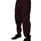 Maroon Cotton Cargo Jogger Sweatpants Pants