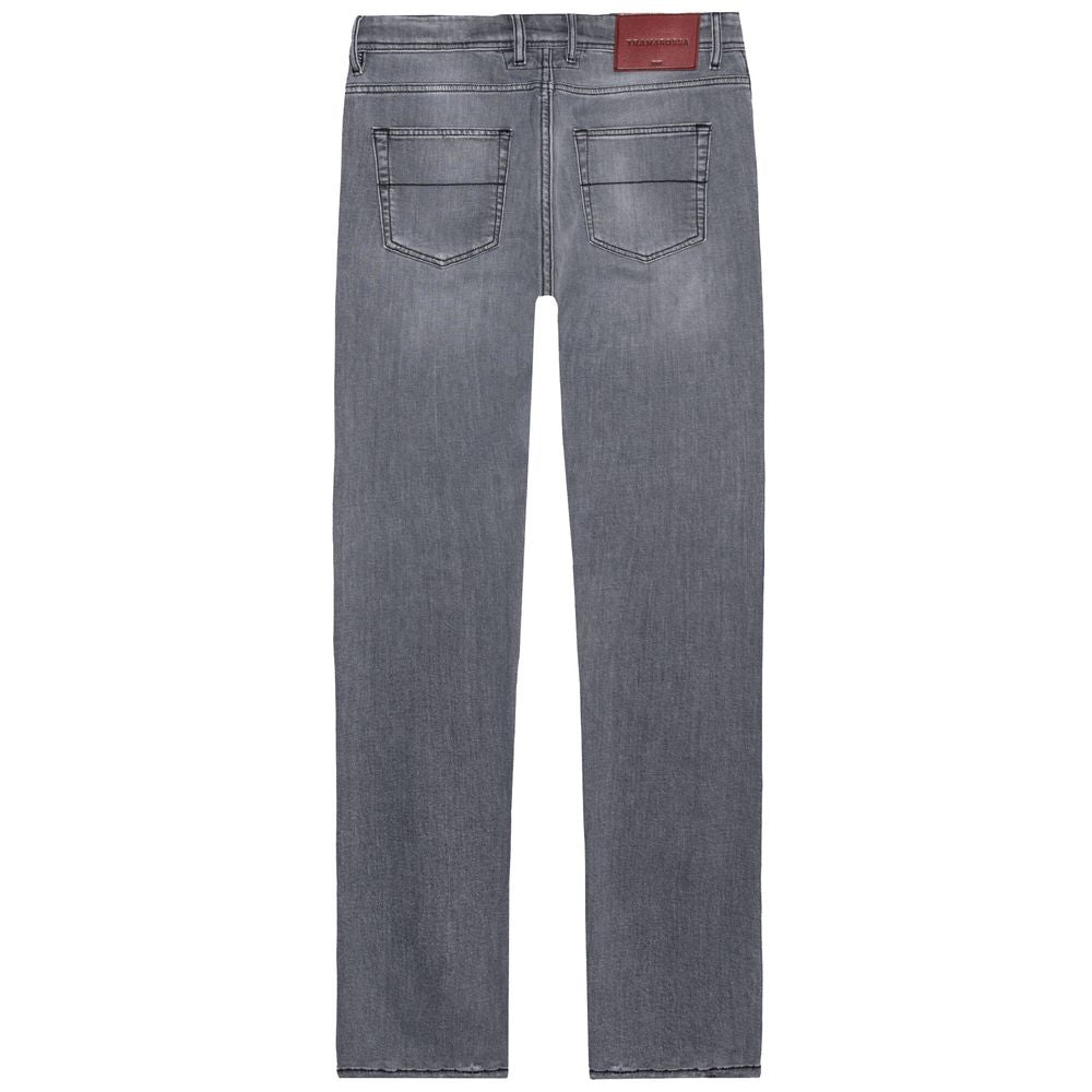 Gray Cotton Jeans & Pant