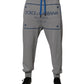Gray Logo Cotton Men Jogger Sweatpants Pants