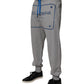 Gray Logo Cotton Men Jogger Sweatpants Pants