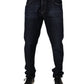Dark Blue Cotton Stretch Skinny Denim Jeans