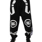 Black Logo Cotton Jogger Sweatpants Pants