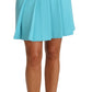 Elegant Light Blue Wool Pleated Mini Skirt