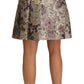 Floral Jacquard A-Line Skirt Delight