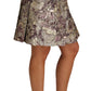 Floral Jacquard A-Line Skirt Delight