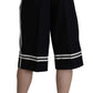 Elegant High Waist Black Cotton Pants