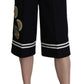 Elegant High Waist Black Cotton Pants