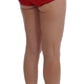 Glamorous Red Silk Floral Embroidered Shorts