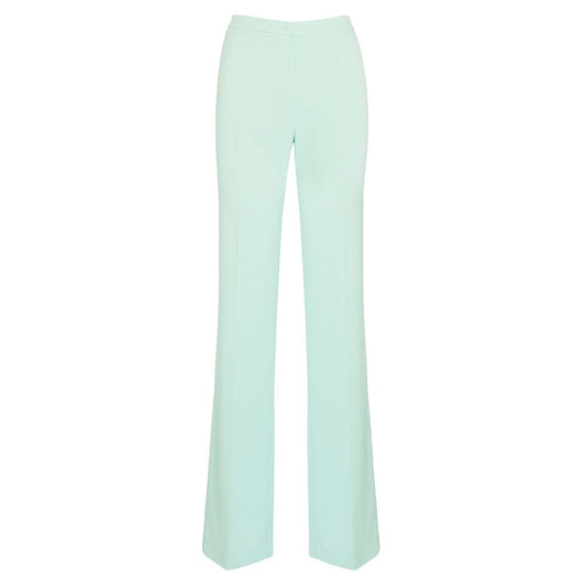 Light Blue Polyester Women Pant