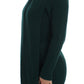 Elegant Green Cashmere Cardigan Sweater