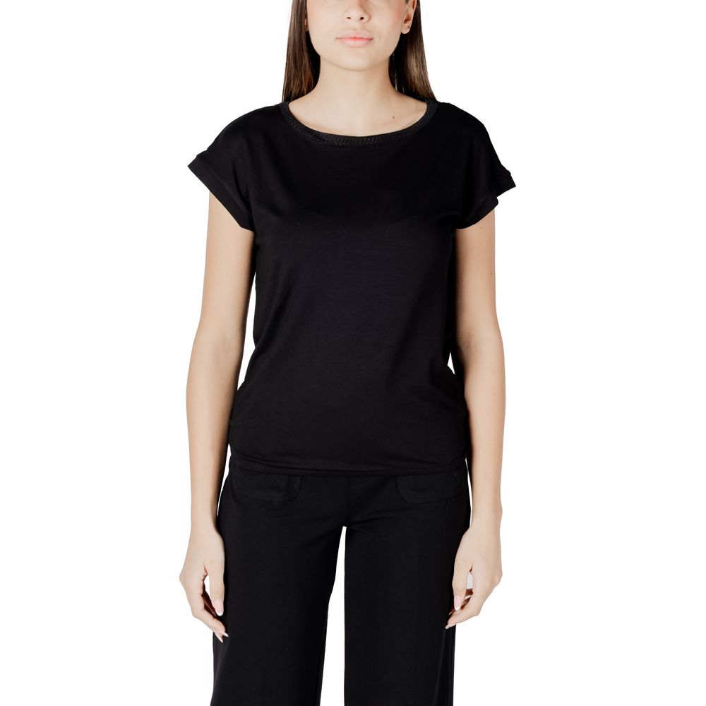 Black Viscose Tops & T-Shirt