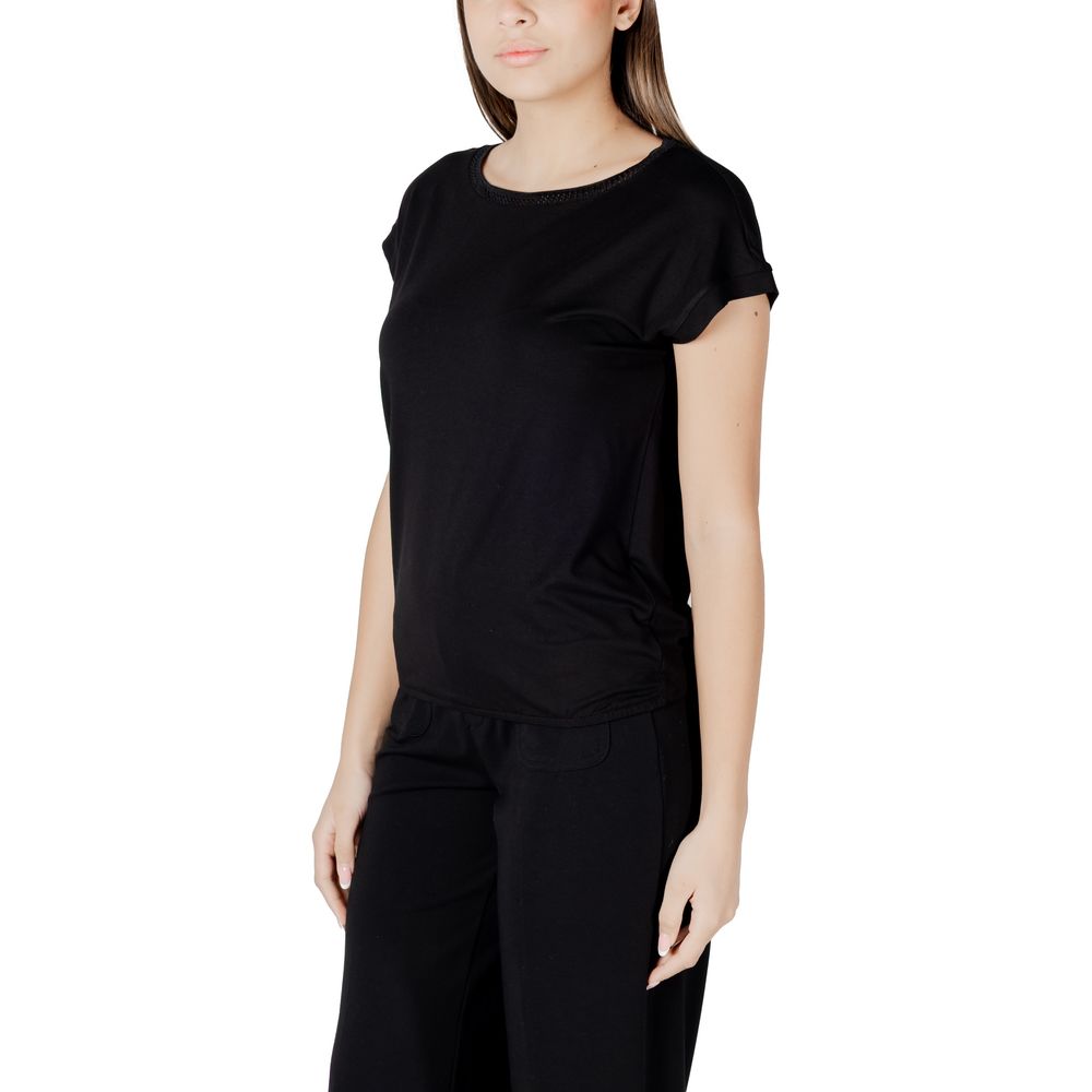 Black Viscose Tops & T-Shirt