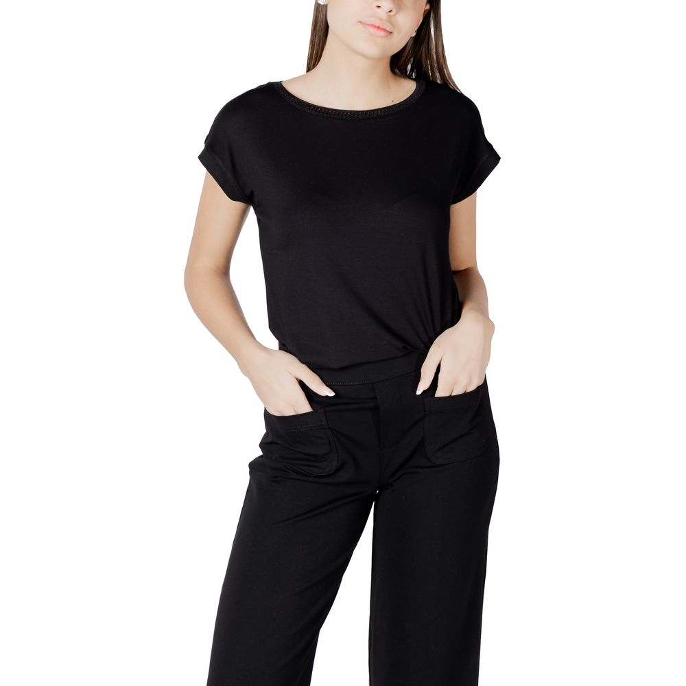 Black Viscose Tops & T-Shirt