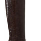 Brown Exotic Leather Heels High Boots Shoes