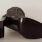 Brown Exotic Leather Heels High Boots Shoes