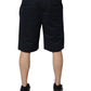 Dark Blue Cotton Bermuda Sweatshorts Shorts