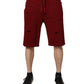 Maroon Rip Style Bermuda Sweatshorts Shorts