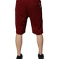 Maroon Rip Style Bermuda Sweatshorts Shorts