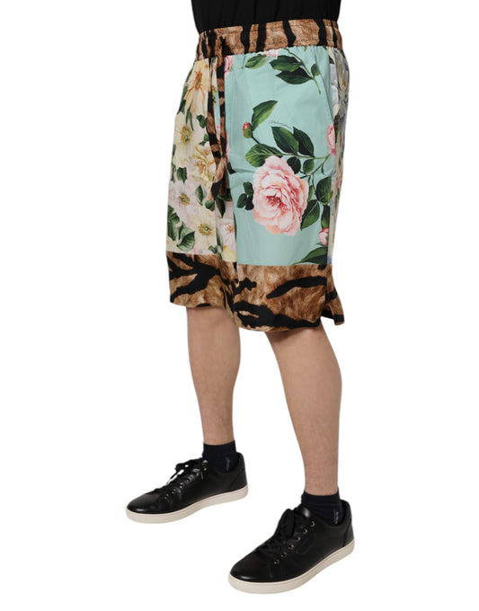 Multicolor Floral Print Men Bermuda Shorts