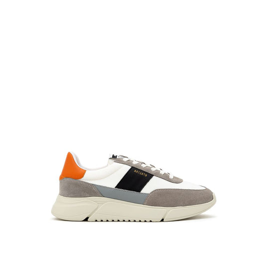 Bicolor Fabric And Leather Sneaker