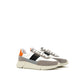 Bicolor Fabric And Leather Sneaker