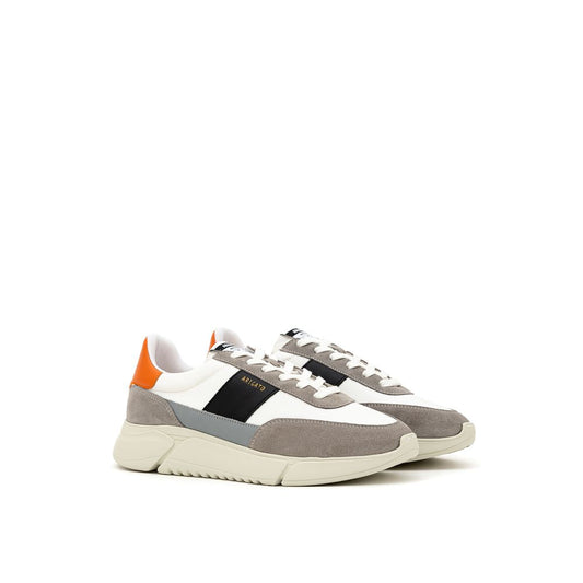 Bicolor Fabric And Leather Sneaker