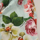 Green Floral Short Sleeves Cotton V-neck Dress
