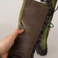 Black Green High Combat Boots Lace Up Military Shoes