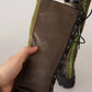 Black Green High Combat Boots Lace Up Military Shoes
