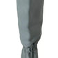 Blue Leather Elastic Flats Pull On Knee High Boots Shoes