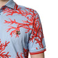 Light Blue Coral Cotton Polo Shirt T-shirt