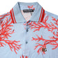 Light Blue Coral Cotton Polo Shirt T-shirt