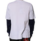 White Graphic Print Cotton Crew Neck T-shirt