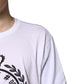 White Graphic Print Cotton Crew Neck T-shirt