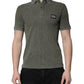 Army Green Logo Plaque Cotton Polo Shirt T-shirt