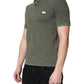 Army Green Logo Plaque Cotton Polo Shirt T-shirt